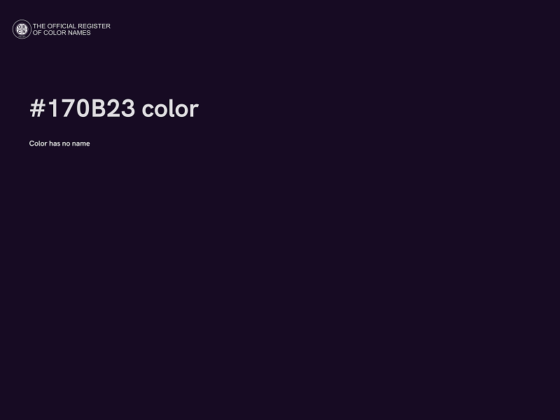 #170B23 color image