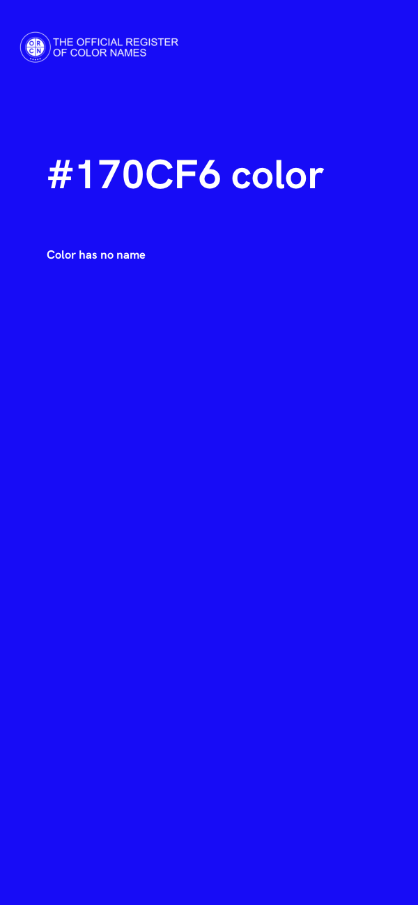 #170CF6 color image