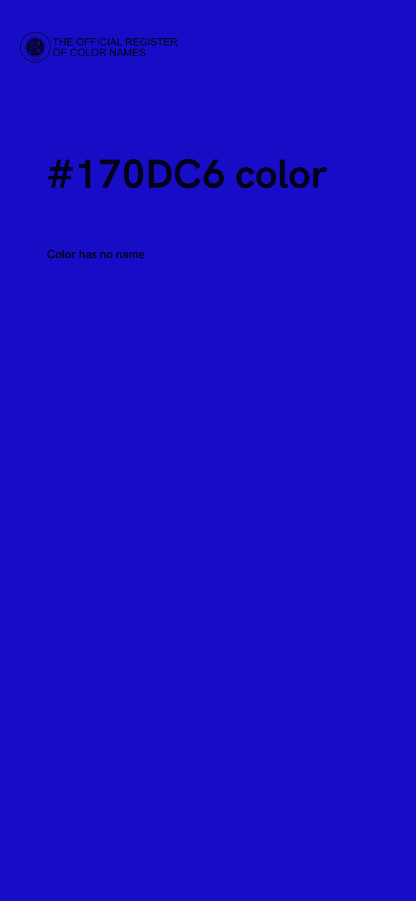 #170DC6 color image