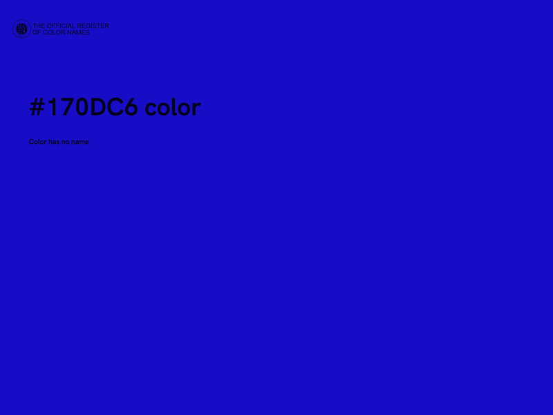 #170DC6 color image