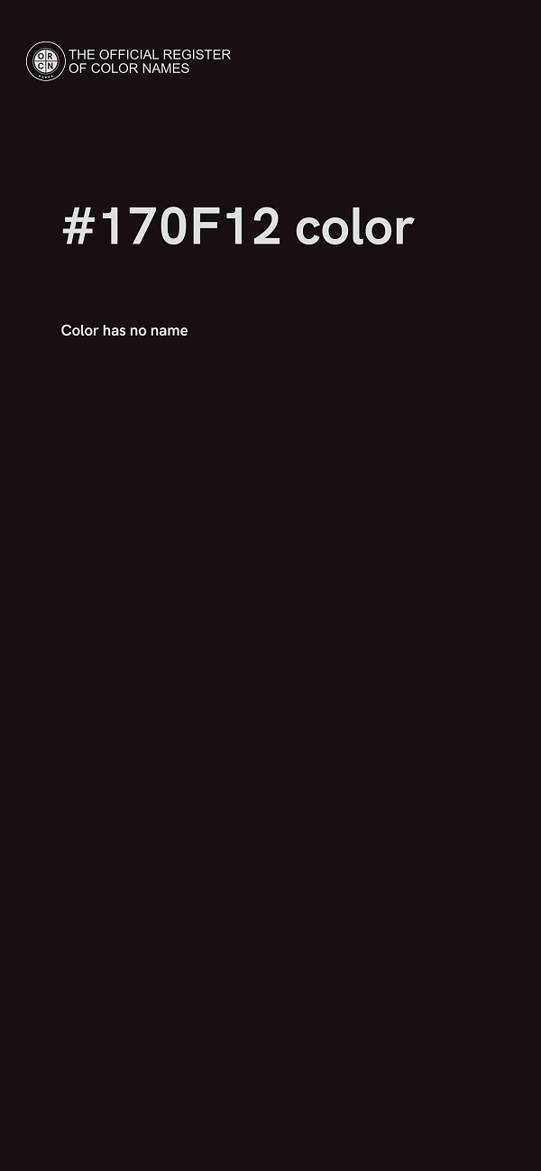 #170F12 color image