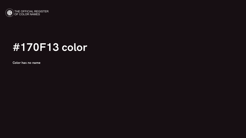 #170F13 color image