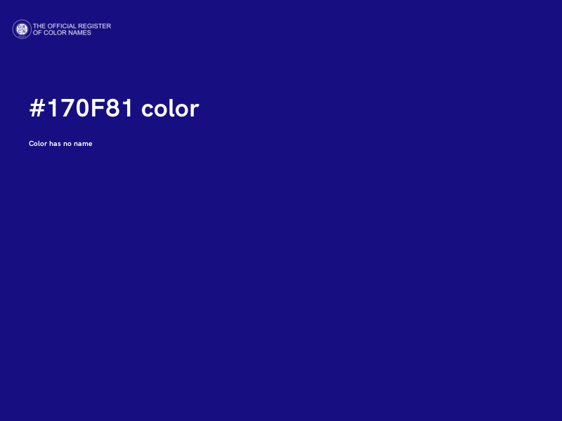 #170F81 color image