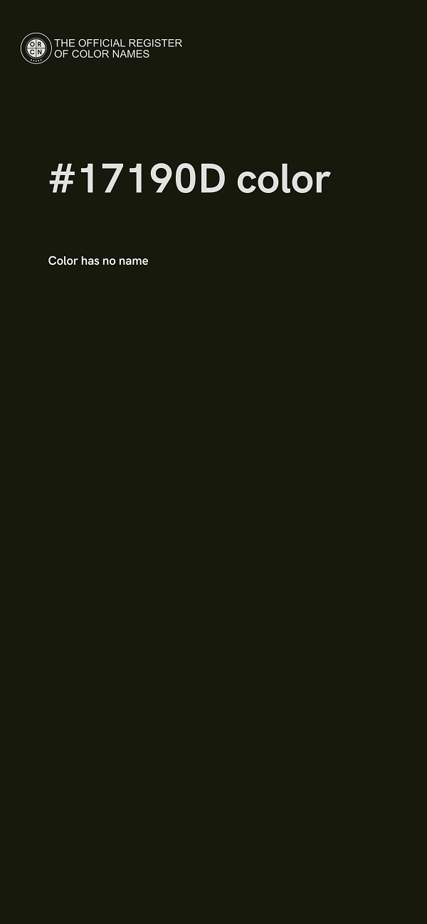 #17190D color image