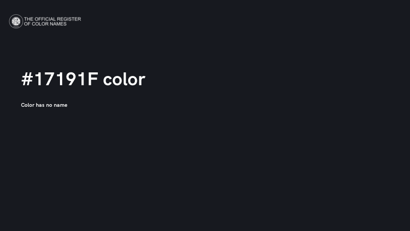 #17191F color image