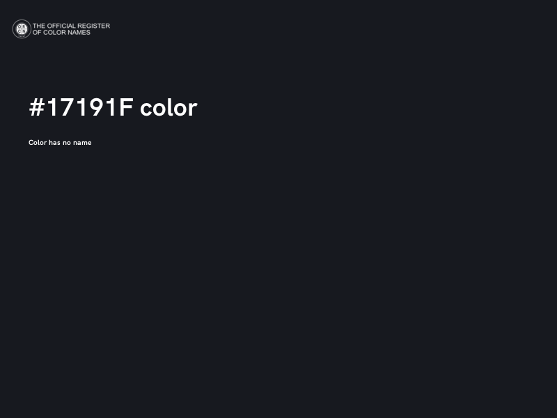 #17191F color image
