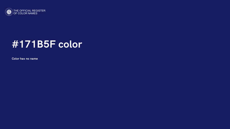 #171B5F color image