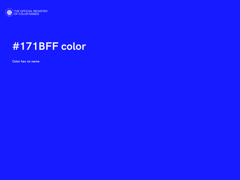 #171BFF color image