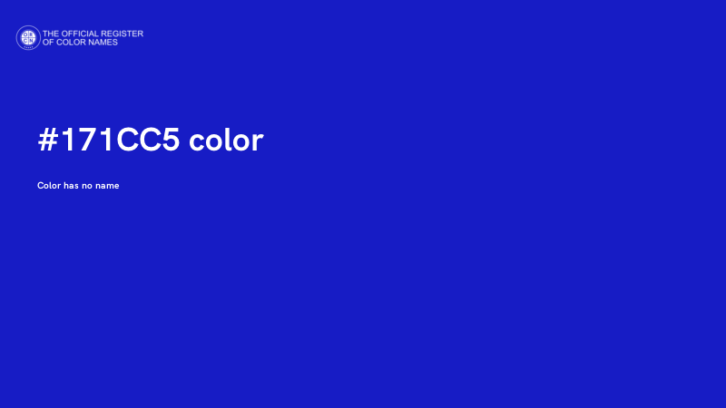 #171CC5 color image