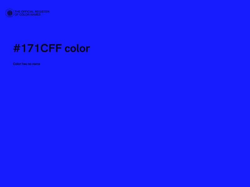 #171CFF color image