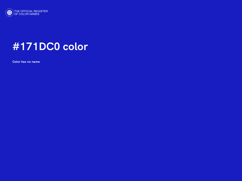 #171DC0 color image