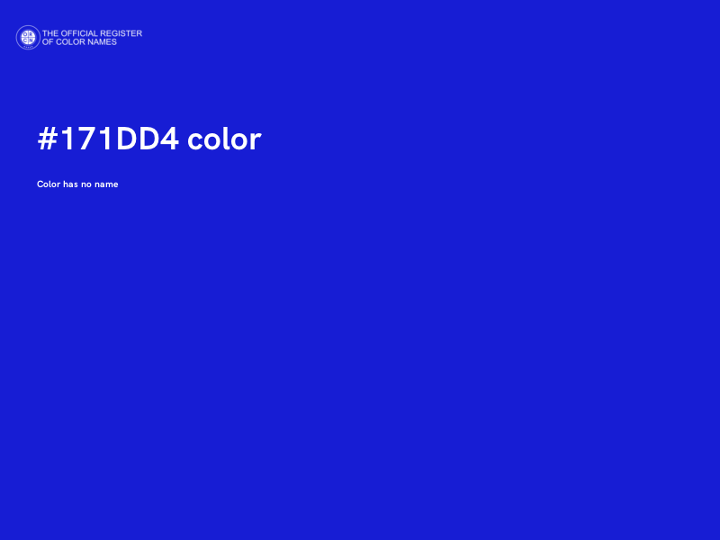 #171DD4 color image