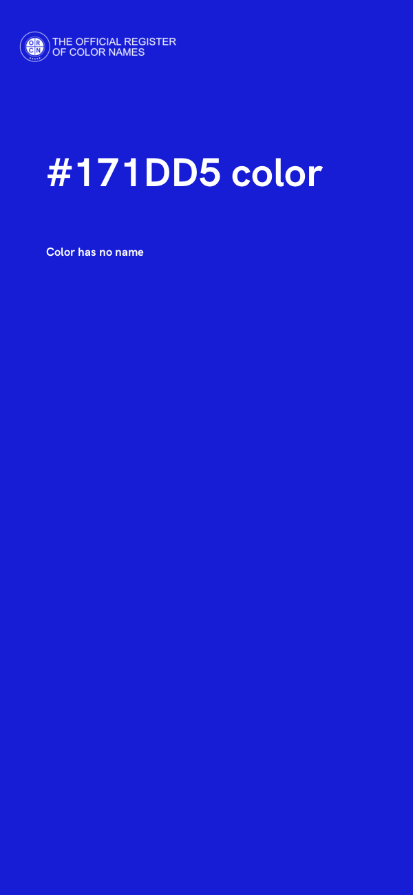#171DD5 color image