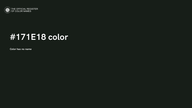#171E18 color image