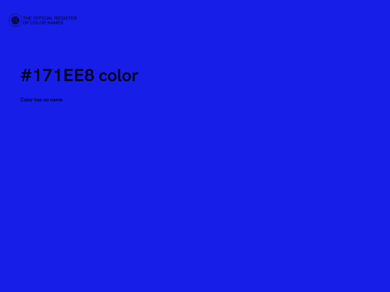 #171EE8 color image