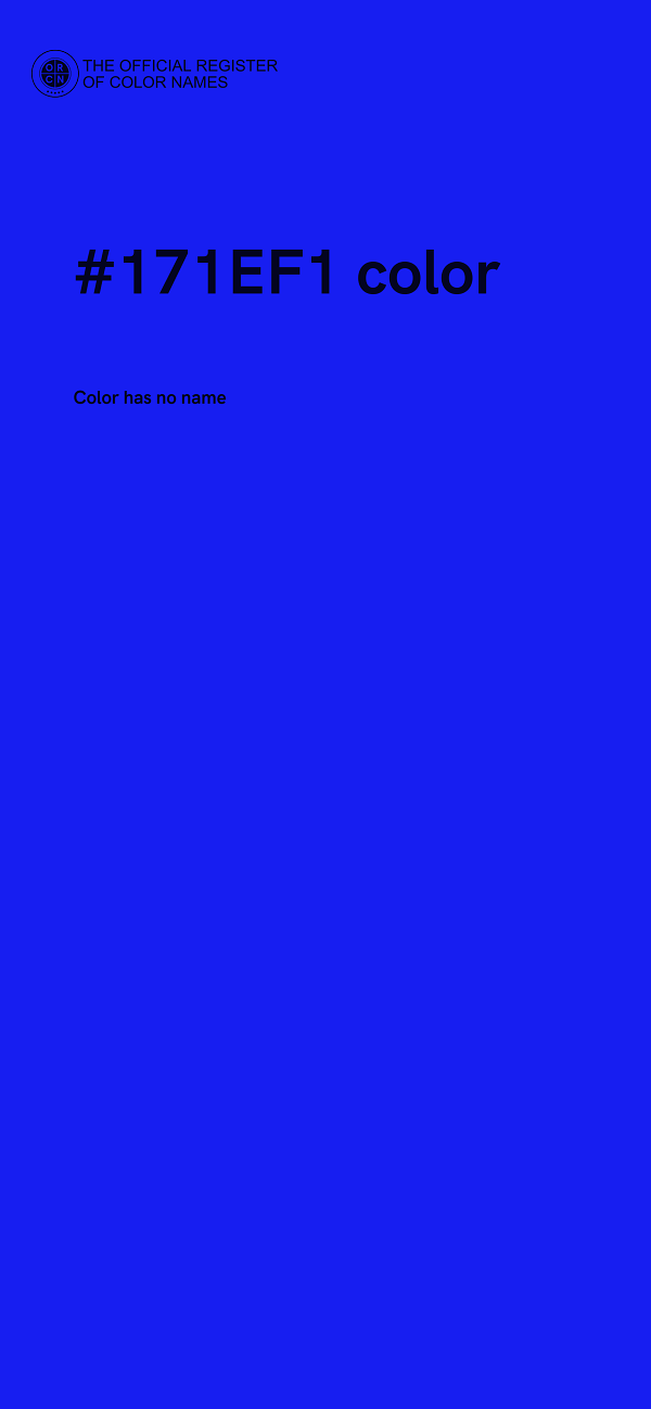 #171EF1 color image