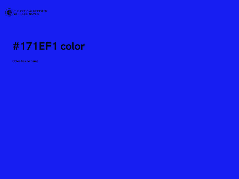 #171EF1 color image