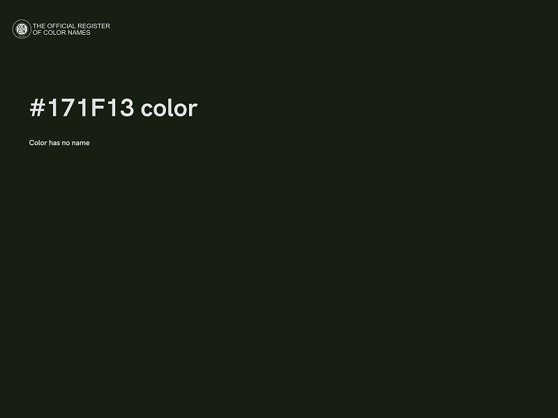 #171F13 color image