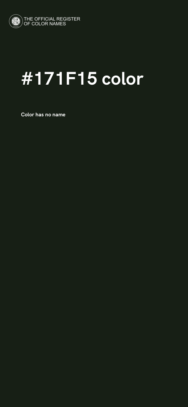 #171F15 color image