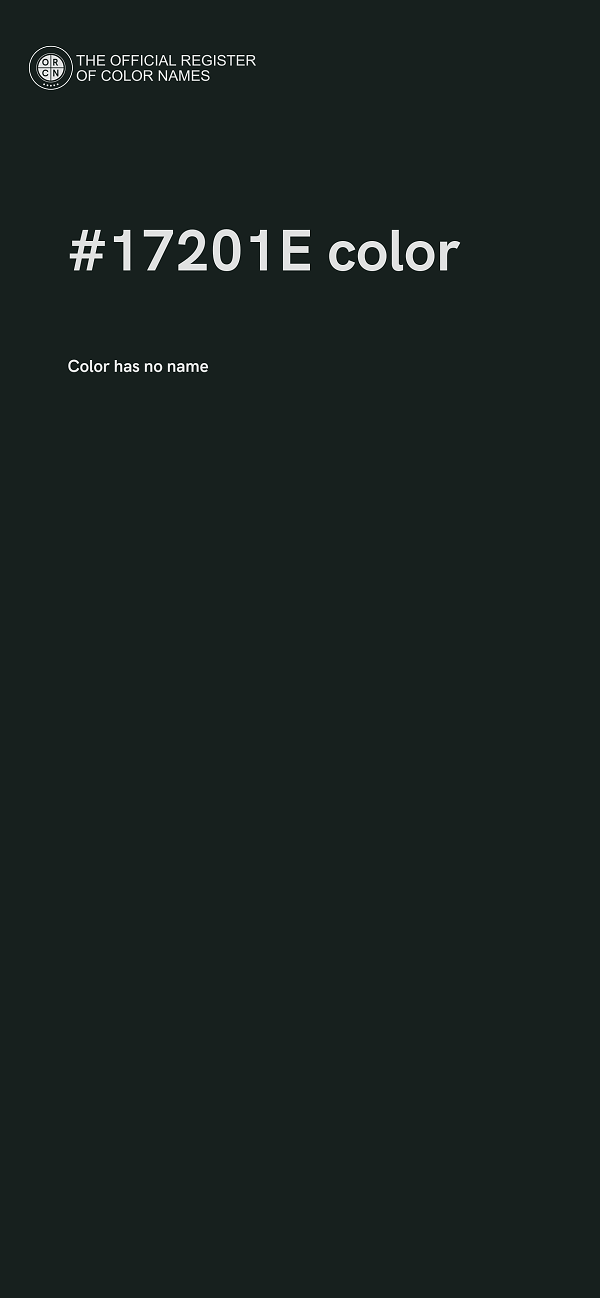 #17201E color image