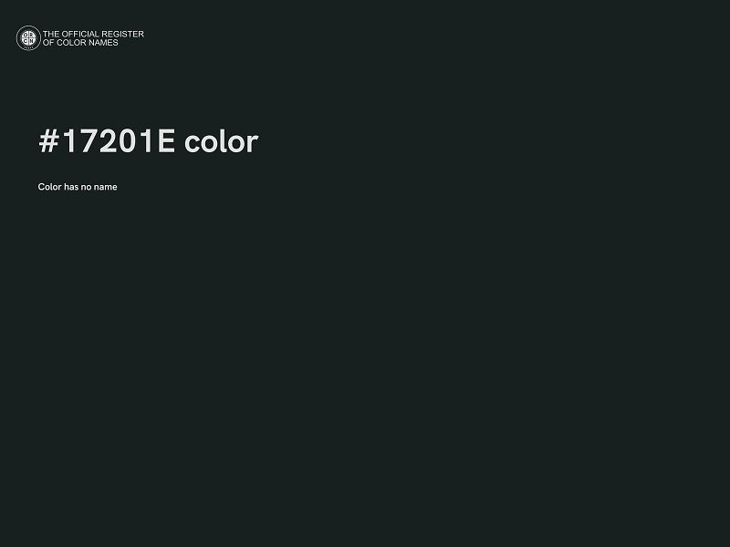 #17201E color image