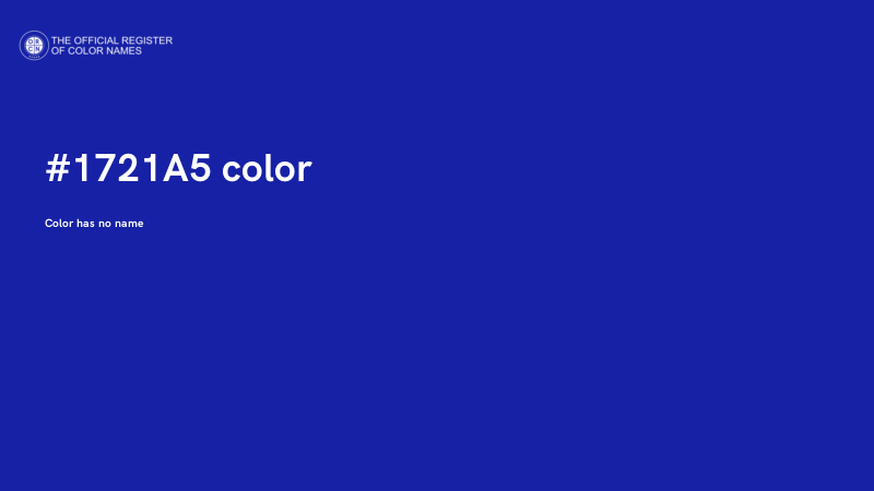#1721A5 color image