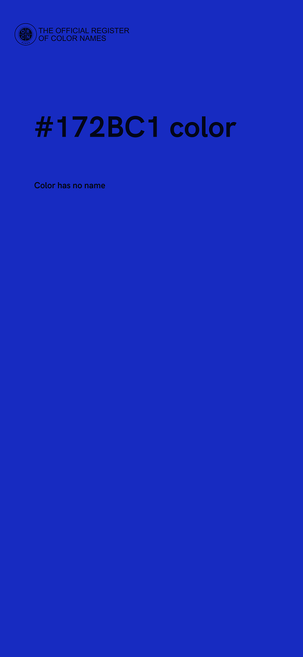 #172BC1 color image