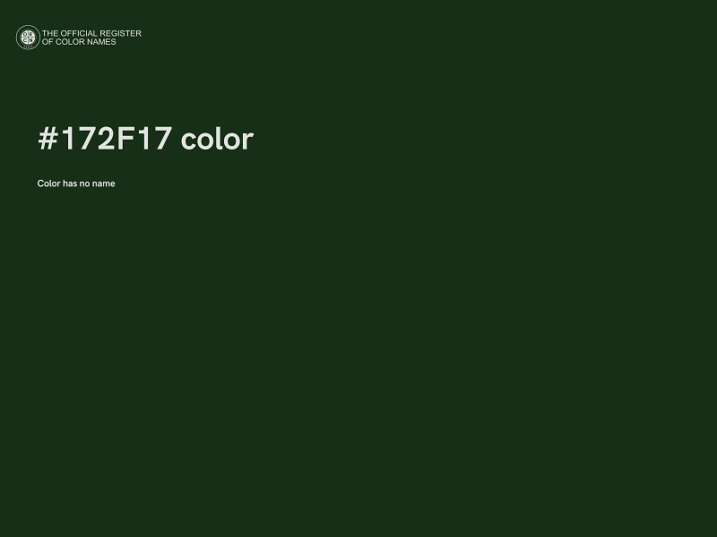 #172F17 color image