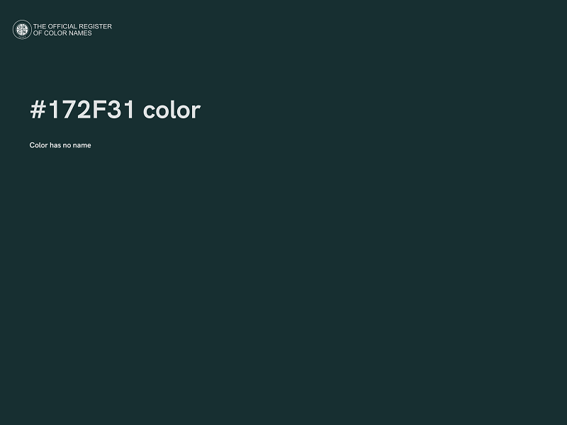 #172F31 color image