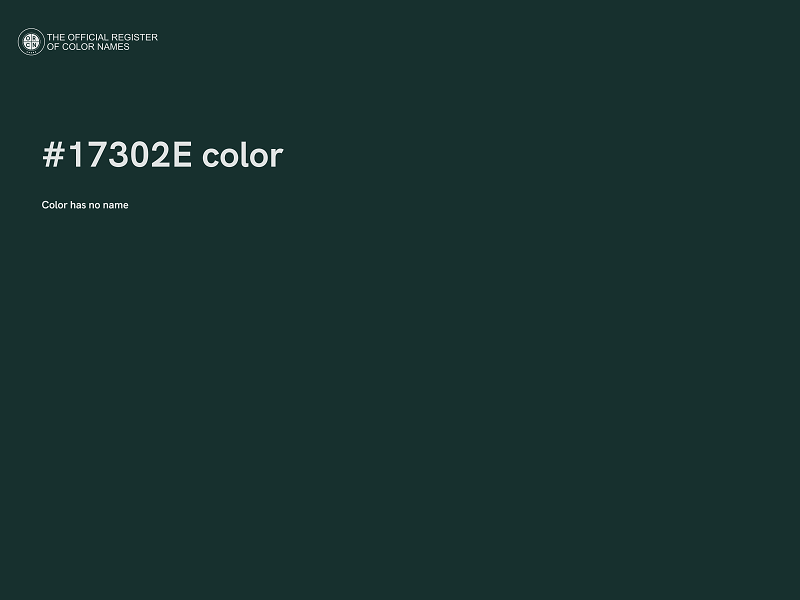 #17302E color image