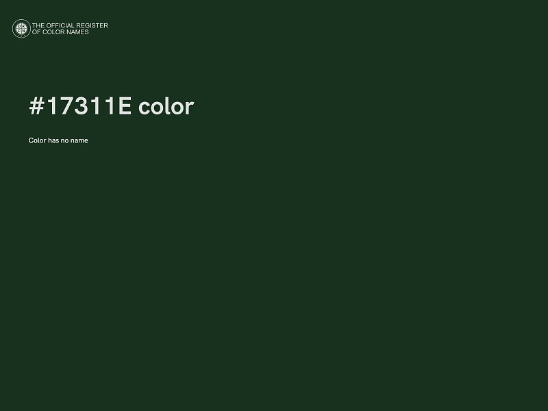 #17311E color image