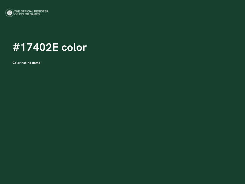 #17402E color image