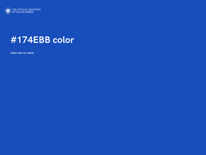#174EBB color image