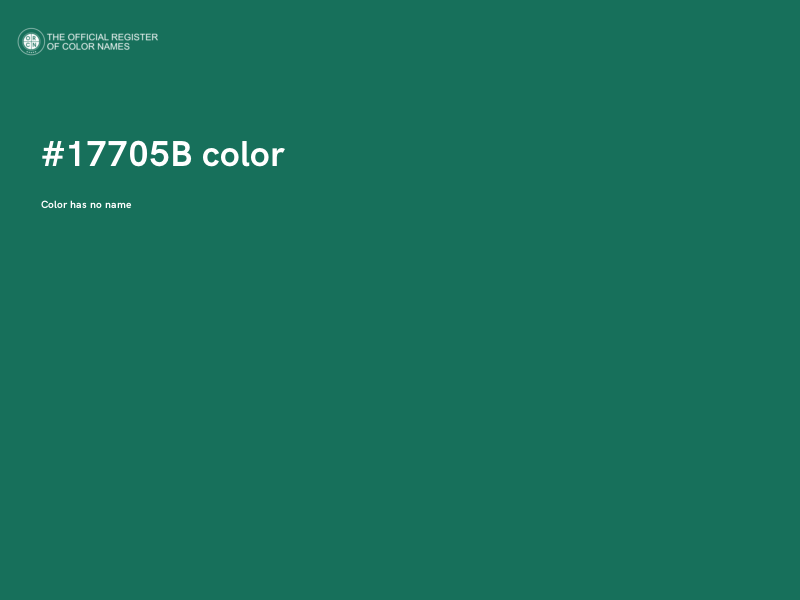 #17705B color image