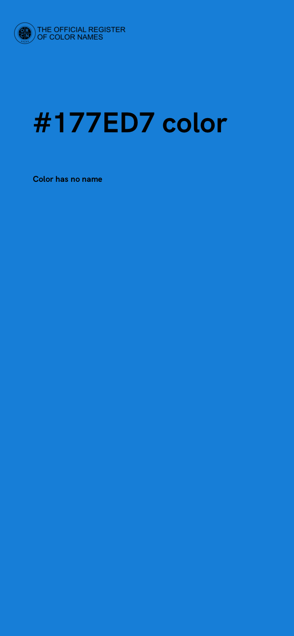 #177ED7 color image