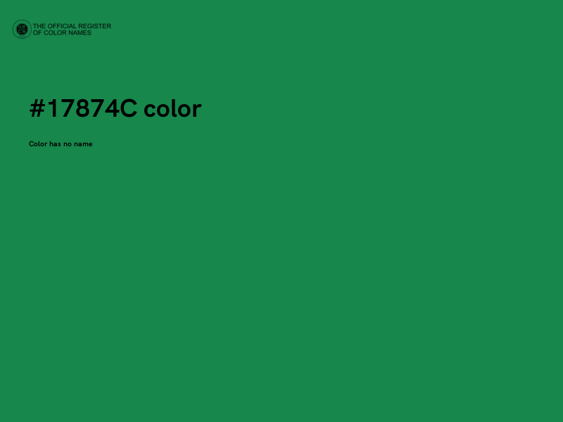 #17874C color image