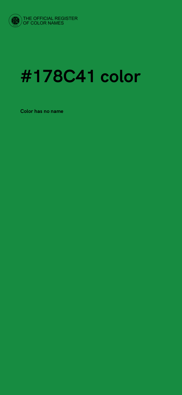 #178C41 color image