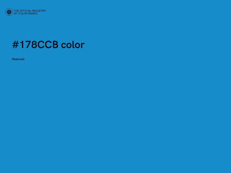 #178CCB color image