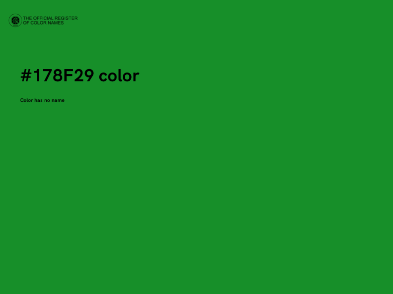 #178F29 color image