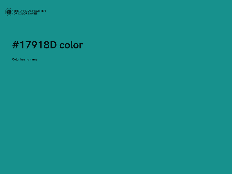 #17918D color image