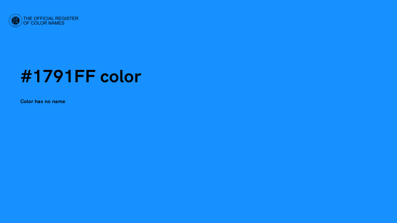 #1791FF color image