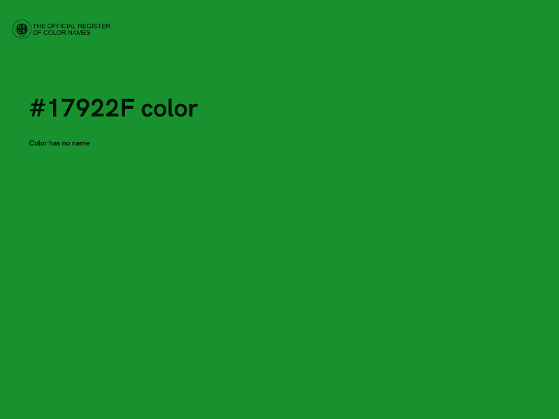 #17922F color image
