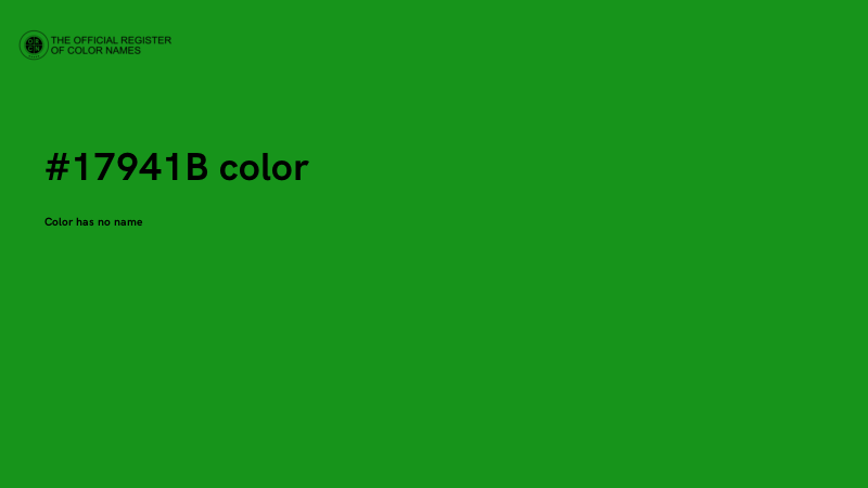 #17941B color image