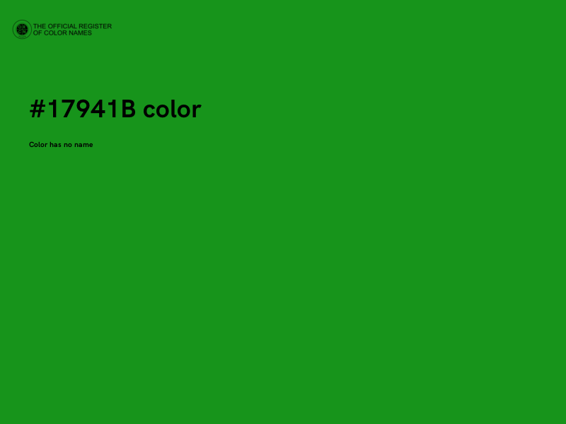 #17941B color image