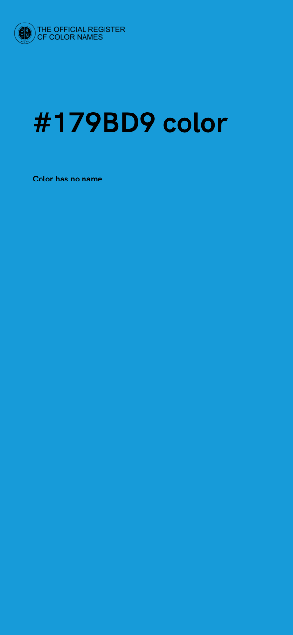 #179BD9 color image