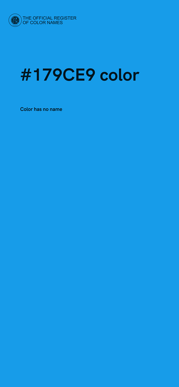 #179CE9 color image