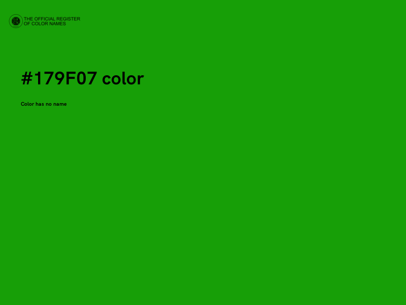 #179F07 color image