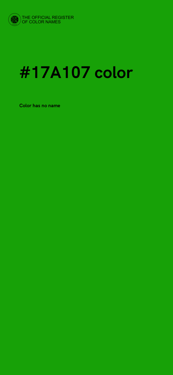 #17A107 color image