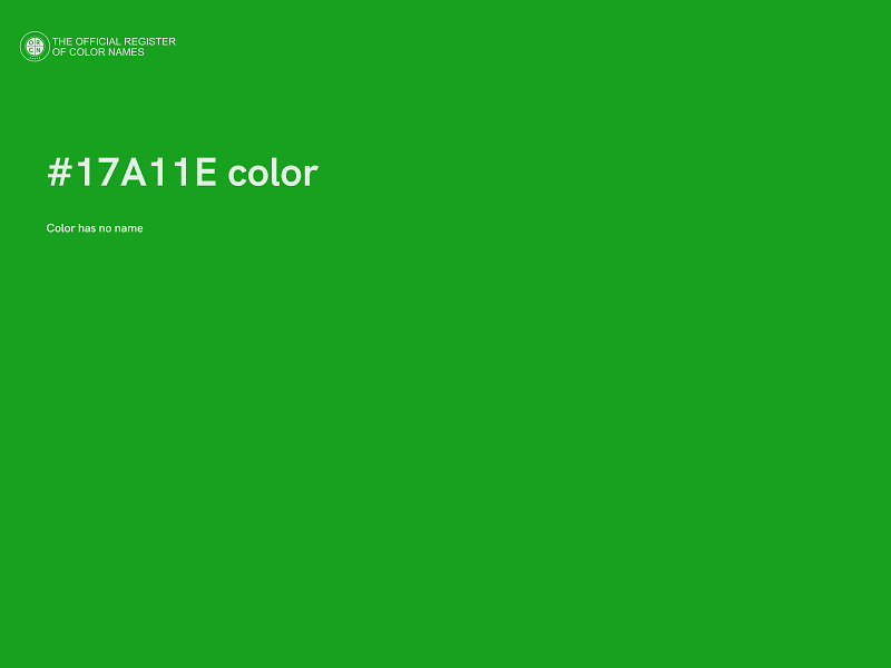 #17A11E color image