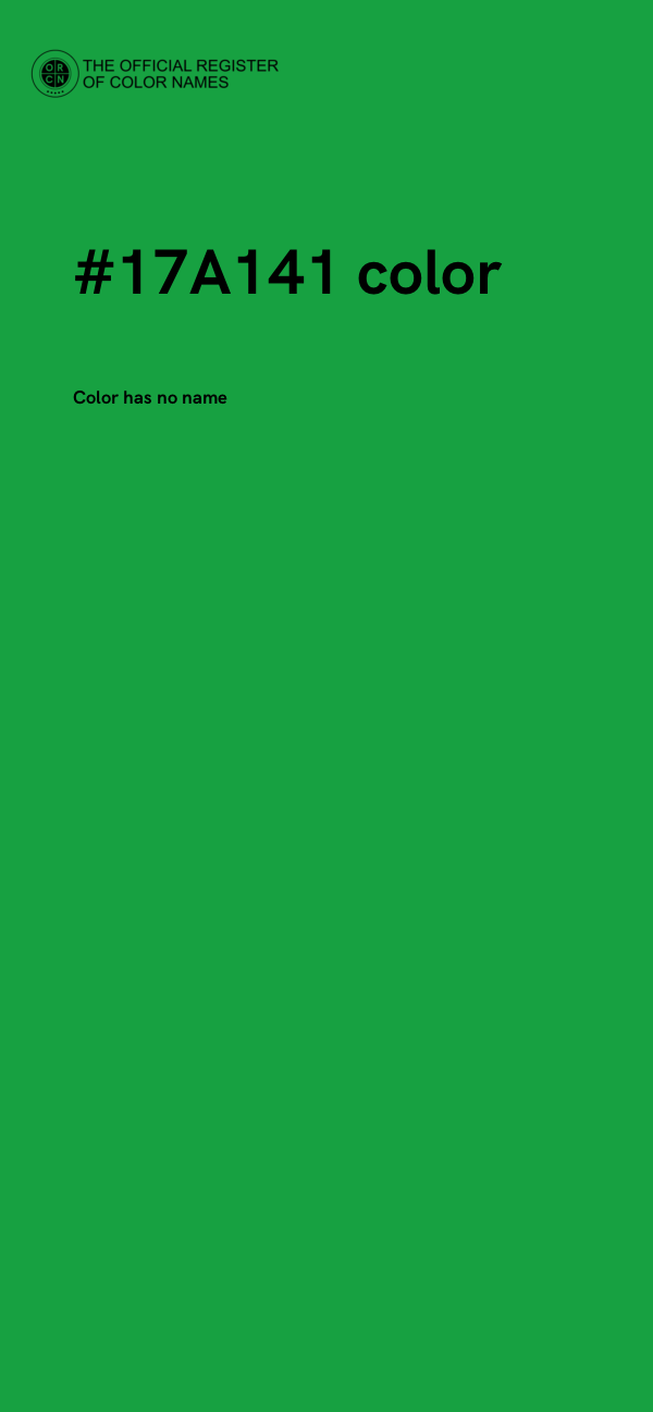 #17A141 color image